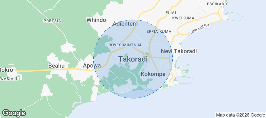 Takoradi Airbnb map